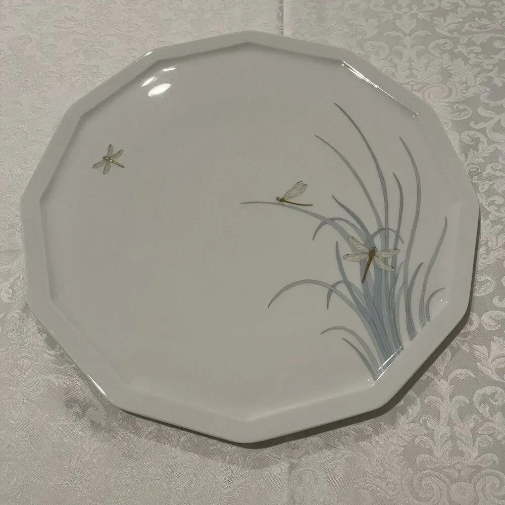 Rosenthal Studio Line Polygon Milos Gold Dragonfly Large Serving Platter 12 1/2